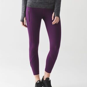 🌻5/$30🌻 LULULEMON Inspire Tight II (brushed) Leggings - Darkest Magenta